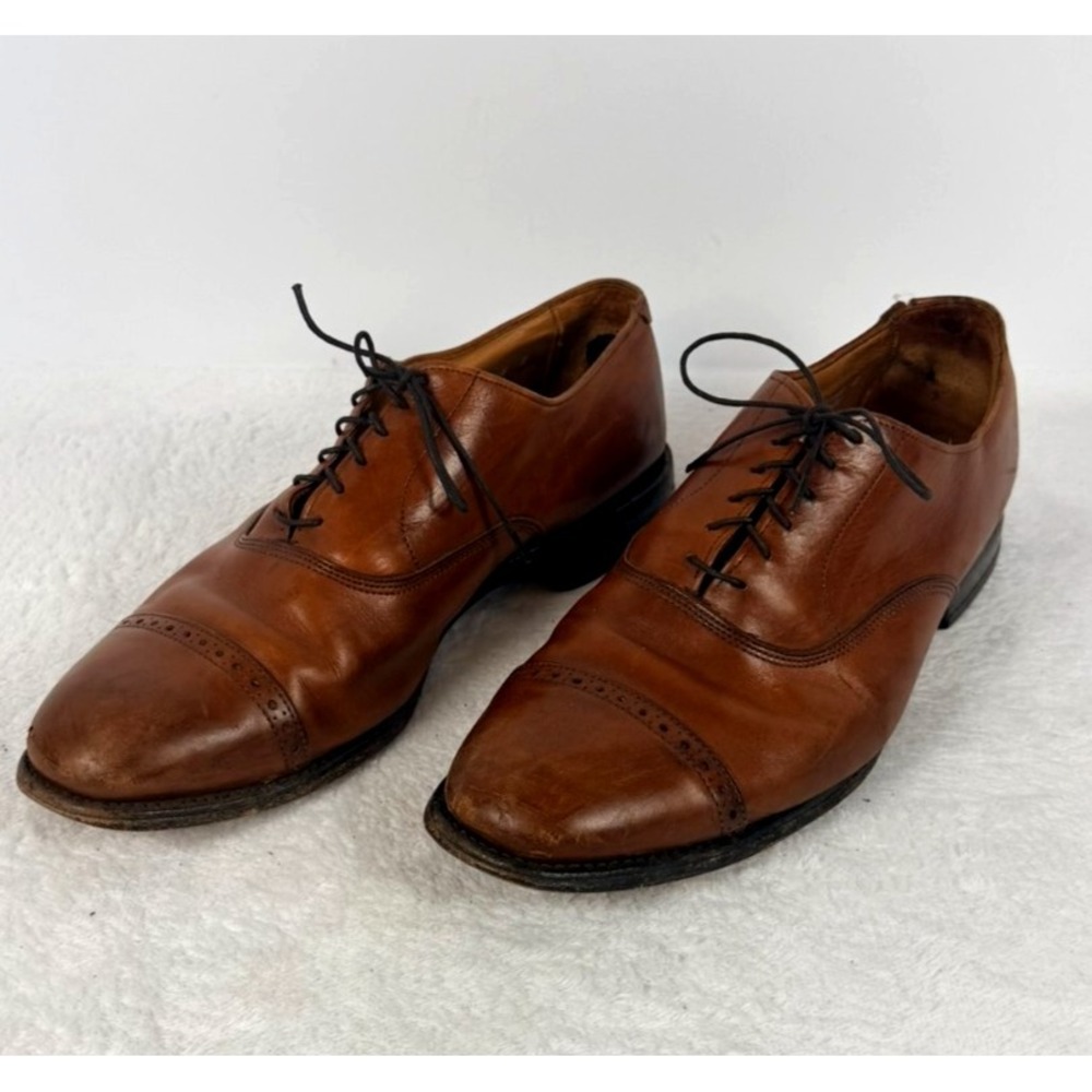 Allen Edmonds Byron Brown Cap Toe Oxford Dress Shoes Men's 10.5 D USA